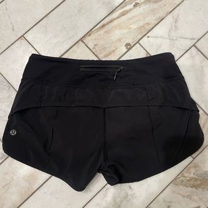 Lululemon athletica black running shorts - speed up shorts size 4
